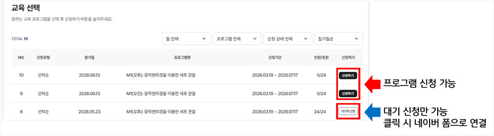 대기자 신청 안내 이미지 1